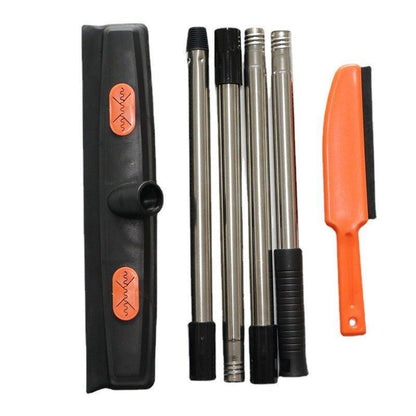 Pet hair removal mop with rubber bristles for carpet and floor cleaning