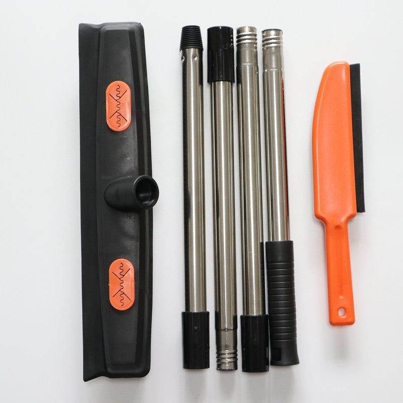 Pet hair removal mop with silicone bristles and telescoping handle