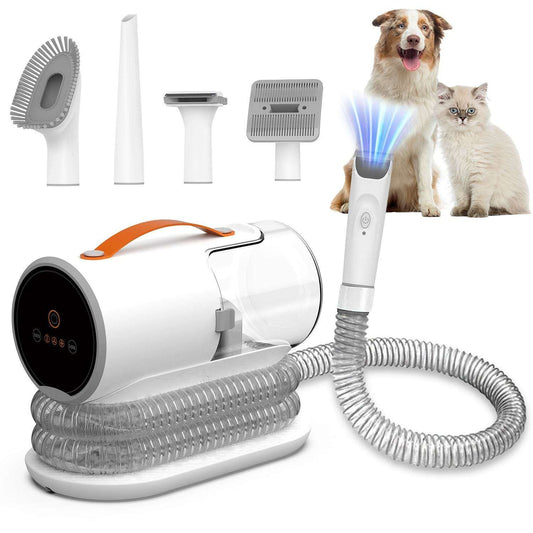 Pet intelligent beauty grooming set with vacuum and brushes