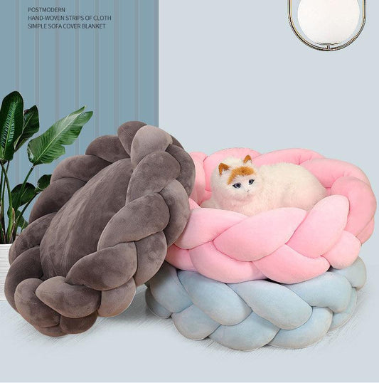 round pet kennel with detachable universal mat in multiple colors