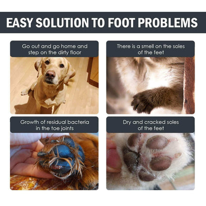 pet paw cleaner with silicone brush for dogs and cats
