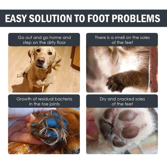 pet paw cleaner with silicone brush for dogs and cats