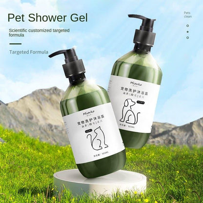 500ml deodorizing pet shampoo bottle for cats and dogs