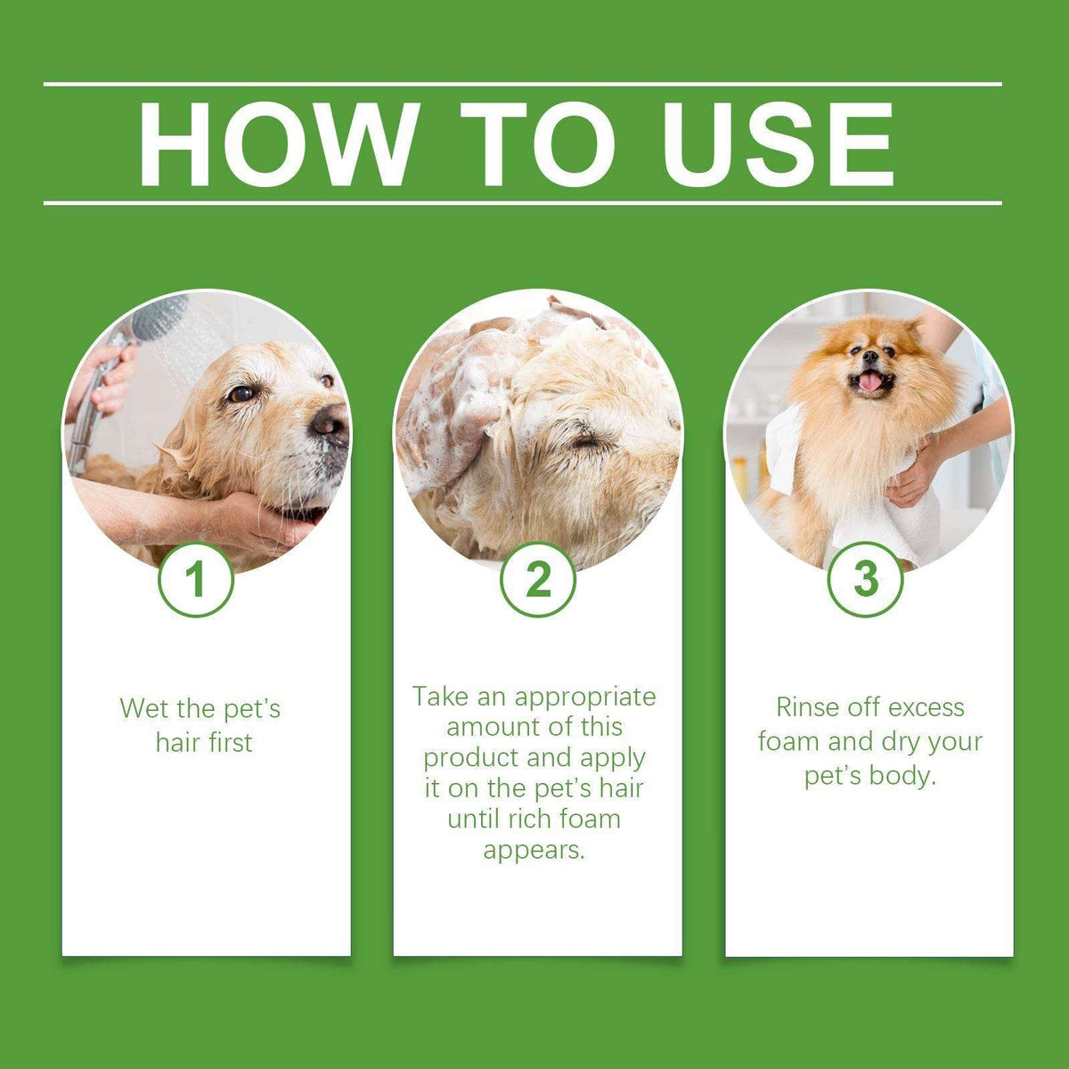 Pet Wash & Care 2-in-1 dog and cat body wash bottle