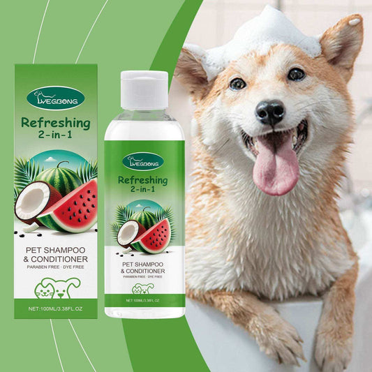 Pet Wash & Care 2-in-1 dog and cat fragrant body wash bottle