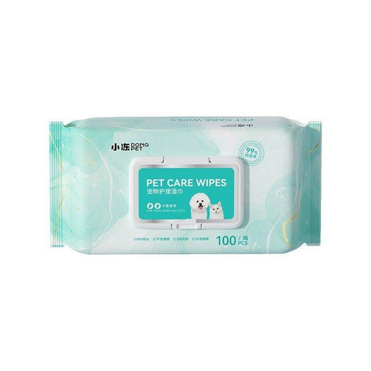 Pet wet wipes pack for cats and dogs eye cleaning with 100 thick sheets