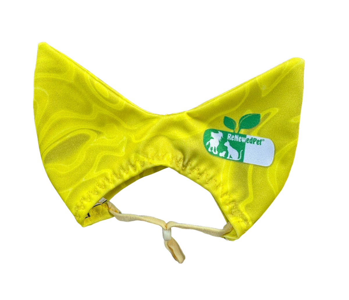 Pets wearing 4-ALL PETS water-resistant shower caps for ear protection