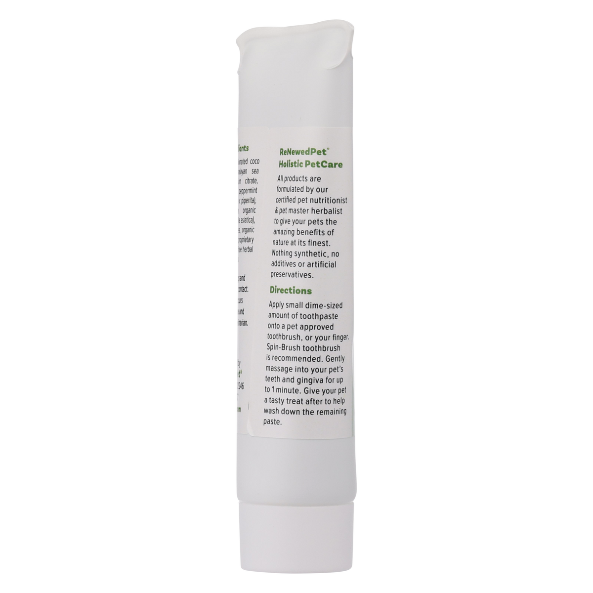 Natural pets toothpaste and gum cleanser with organic ingredients