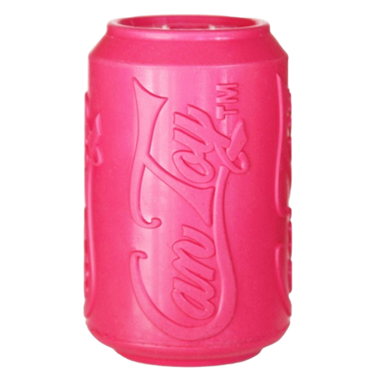 Pink durable rubber Puppy Can Toy chew toy and treat dispenser for teething puppies