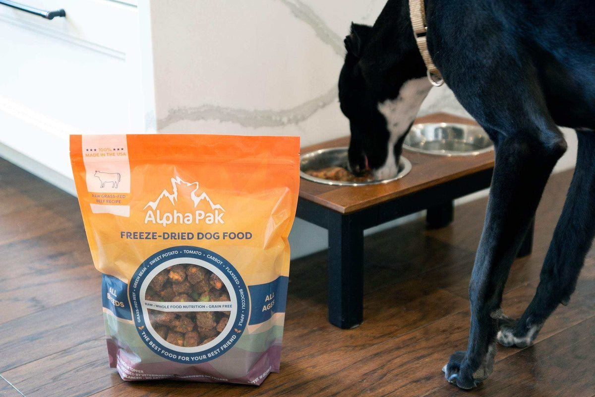 Premium raw freeze dried beef dog food for all breeds