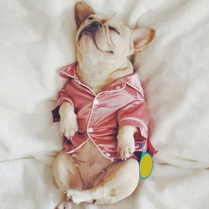 Luxury Soft Silk Pajamas for Pets - Comfy Small Dog and Cat Clothing