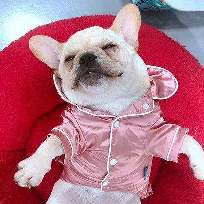 Luxury Soft Silk Pajamas for Pets - Comfy Small Dog and Cat Clothing