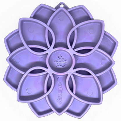 Mandala Softie eTray slow feeder dog bowl with suction cups purple slow feeding lick mat for anxiety relief and mental enrichment