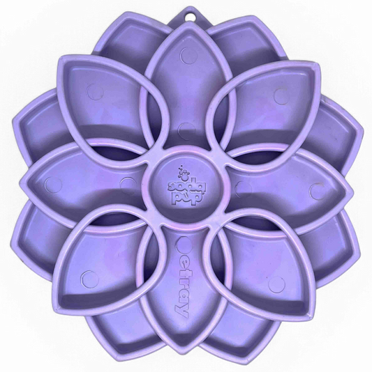 Mandala Softie eTray slow feeder dog bowl with suction cups purple slow feeding lick mat for anxiety relief and mental enrichment