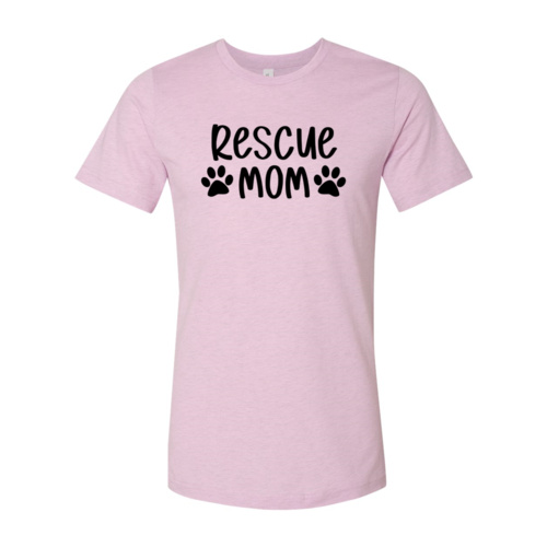 Rescue Mom T-Shirt in black with durable flex print on cotton fabric