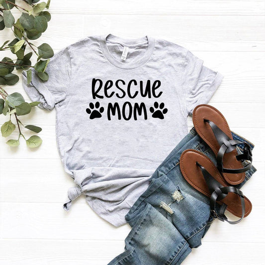 Rescue Mom T-Shirt Bella Canvas soft cotton durable print