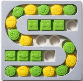 S-shaped square interactive dog feeding toy in multiple colors
