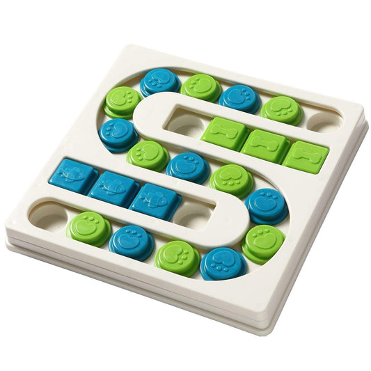 S-shaped square pet intelligence feeding toy for dogs in multiple colors