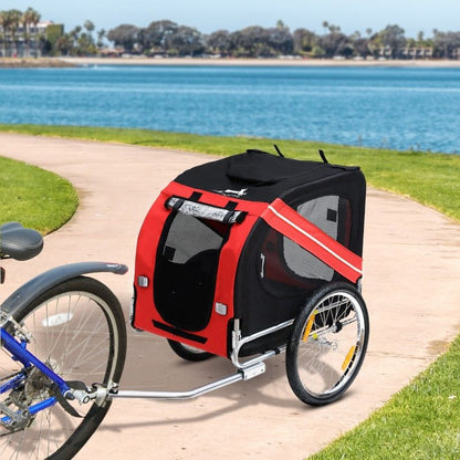 Bike Trailer Cargo Cart for Dogs & Pets - Heavy Duty Weather Resistant