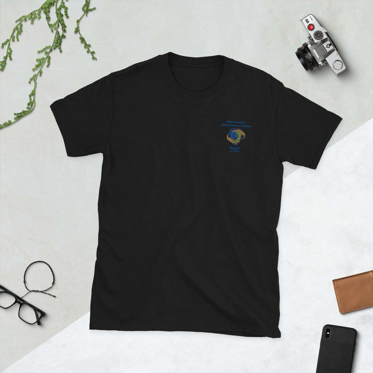 Short-sleeve unisex PACT branded cotton t-shirt