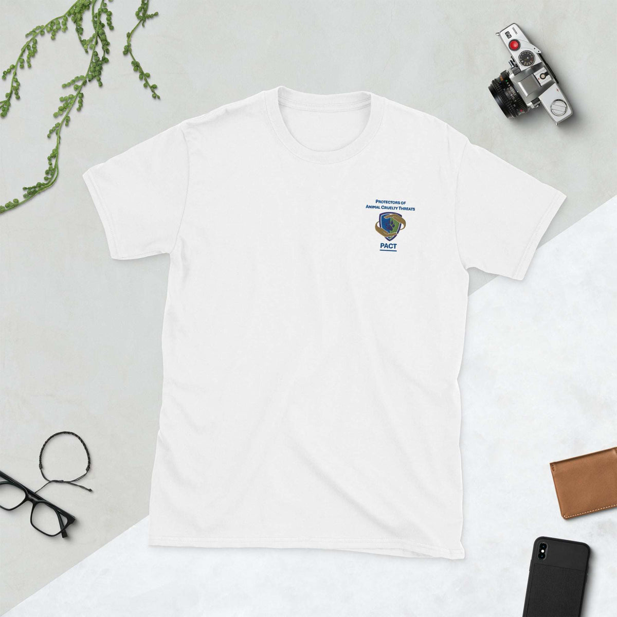 PACT branded short-sleeve unisex t-shirt made of ring-spun cotton