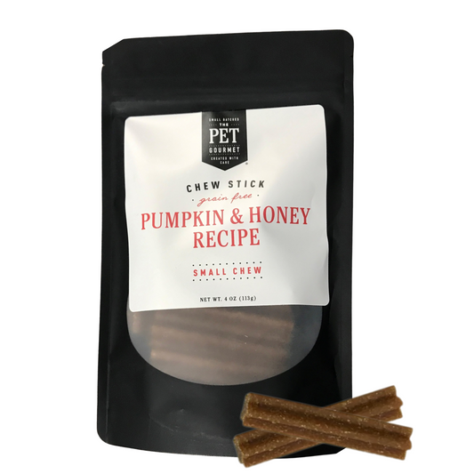 Small pumpkin chews 4oz bag with fall flavors