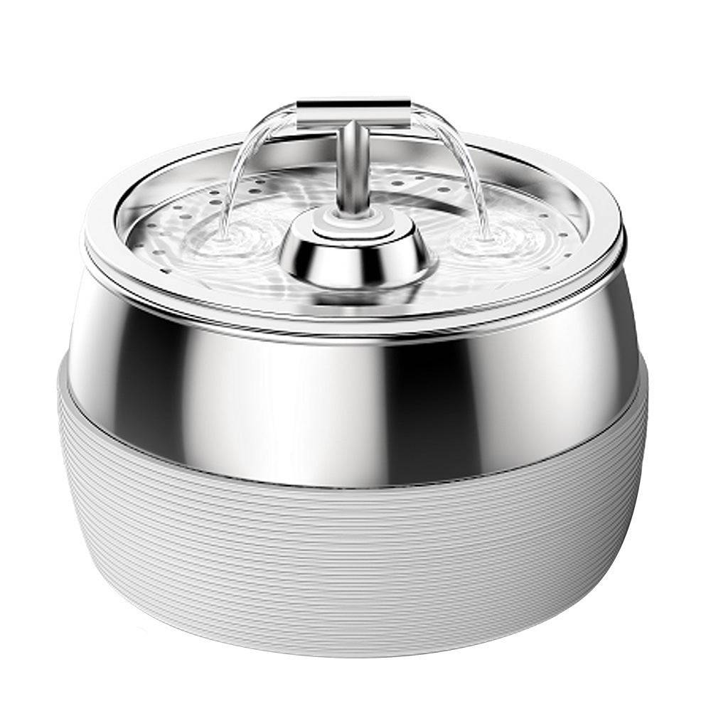 Smart stainless steel pet water dispenser with filtration