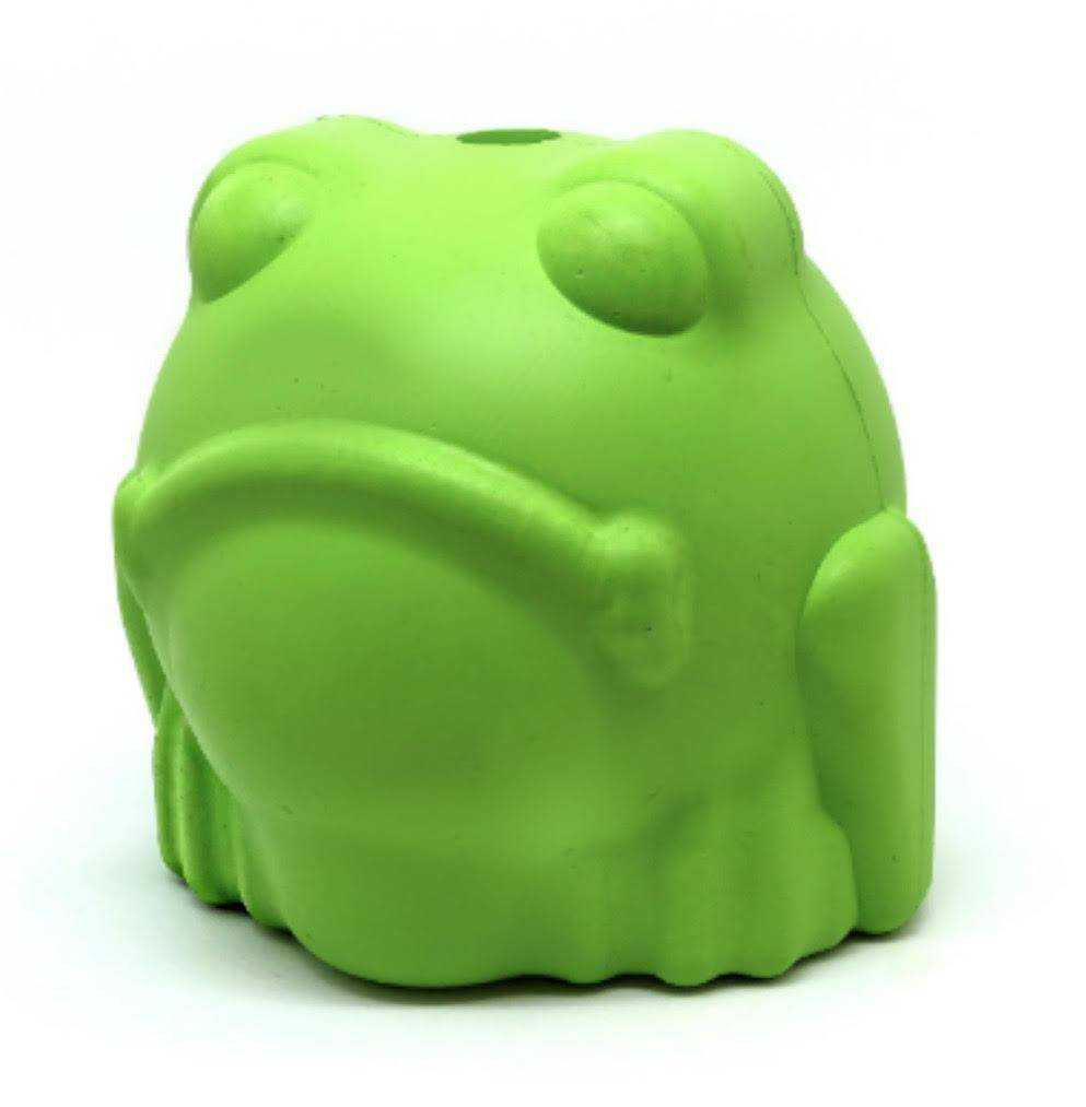 Large Bull Frog eDispenser durable rubber chew toy and treat dispenser for dogs