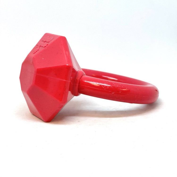 Red Diamond Ring Nylon Teething Ring durable USA-made puppy chew toy