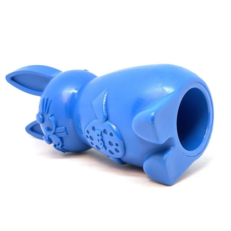Blue Bunny Nylon Chew Toy for aggressive chewers, durable and USA made with hollow center for treats