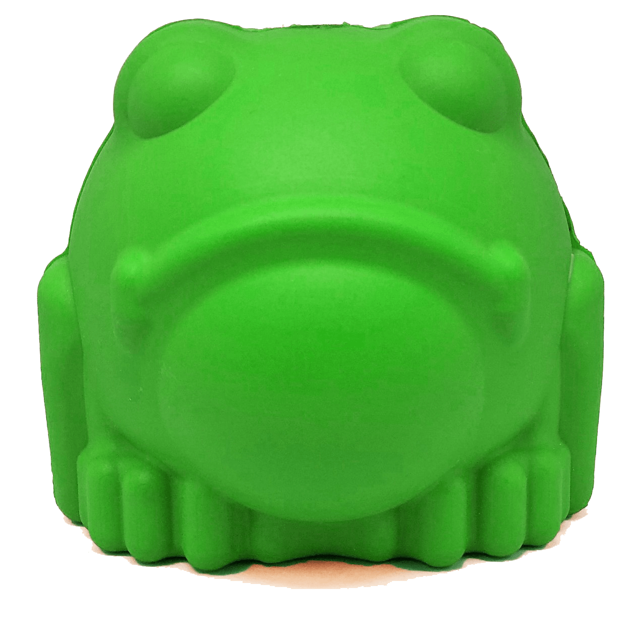 Large green Bull Frog eDispenser durable rubber chew toy and treat dispenser for dogs