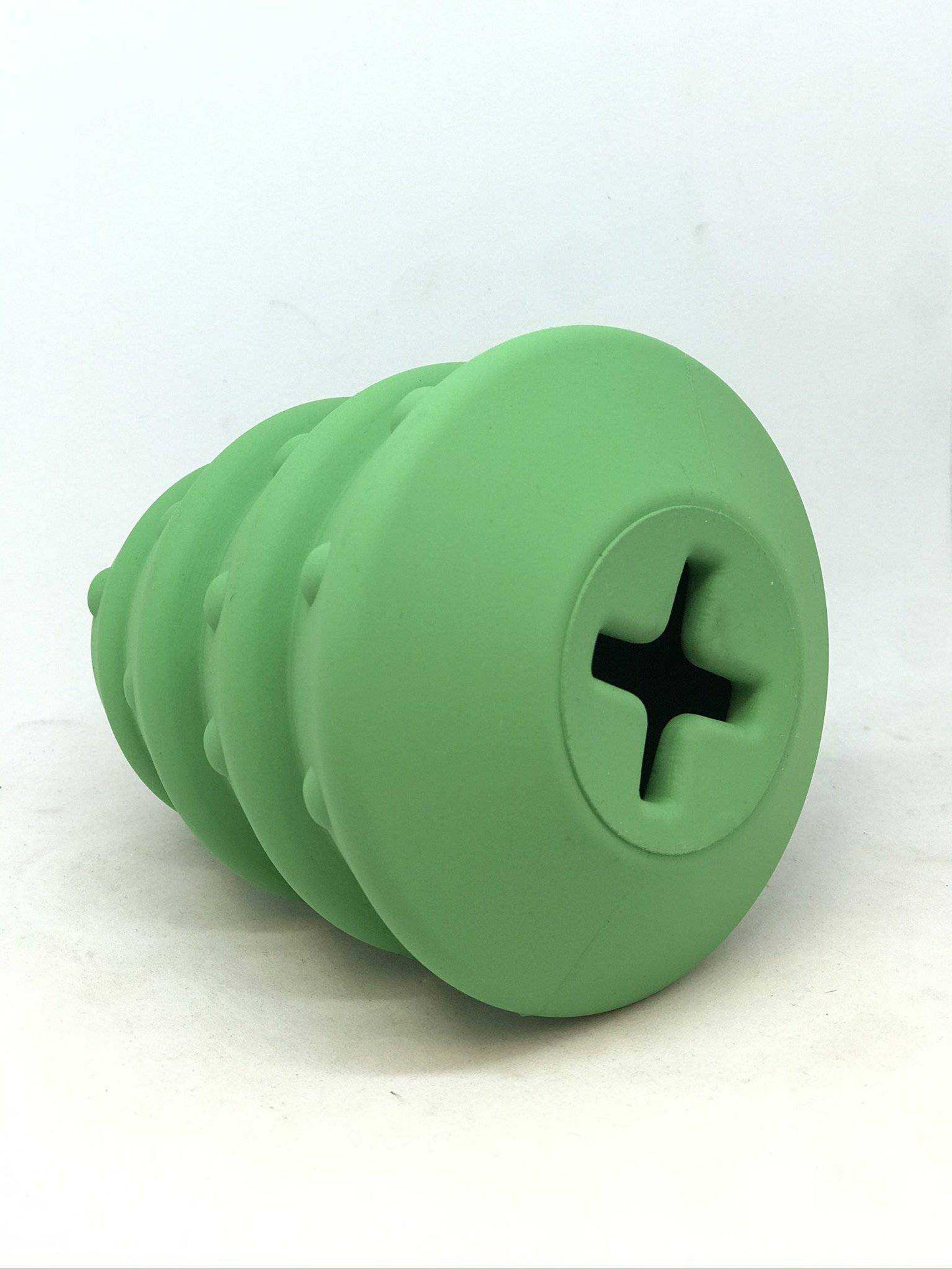 green Christmas Tree Toy rubber chew and treat dispenser for dogs