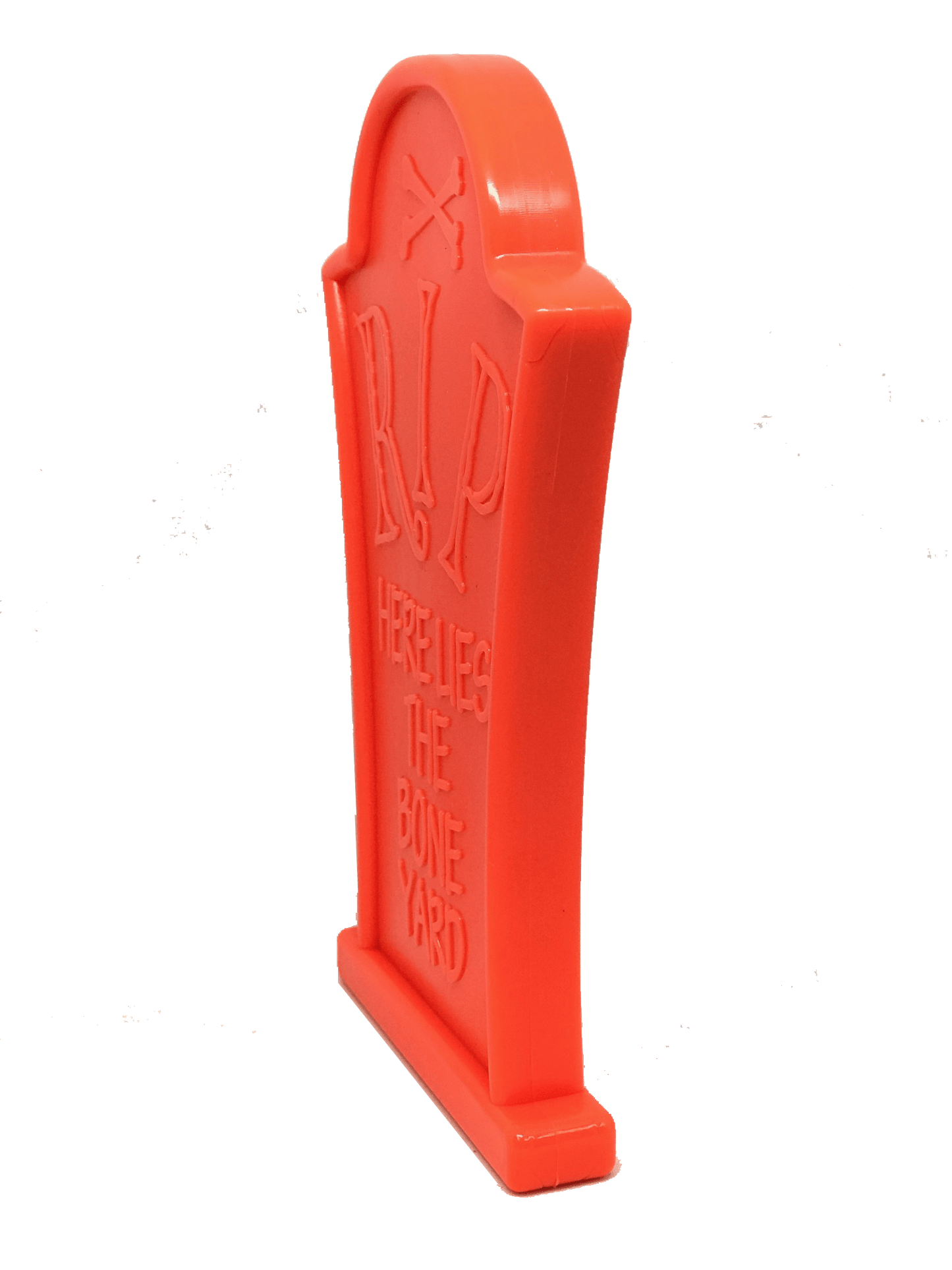Headstone Ultra Durable Nylon Dog Chew Toy in bright orange for aggressive chewers