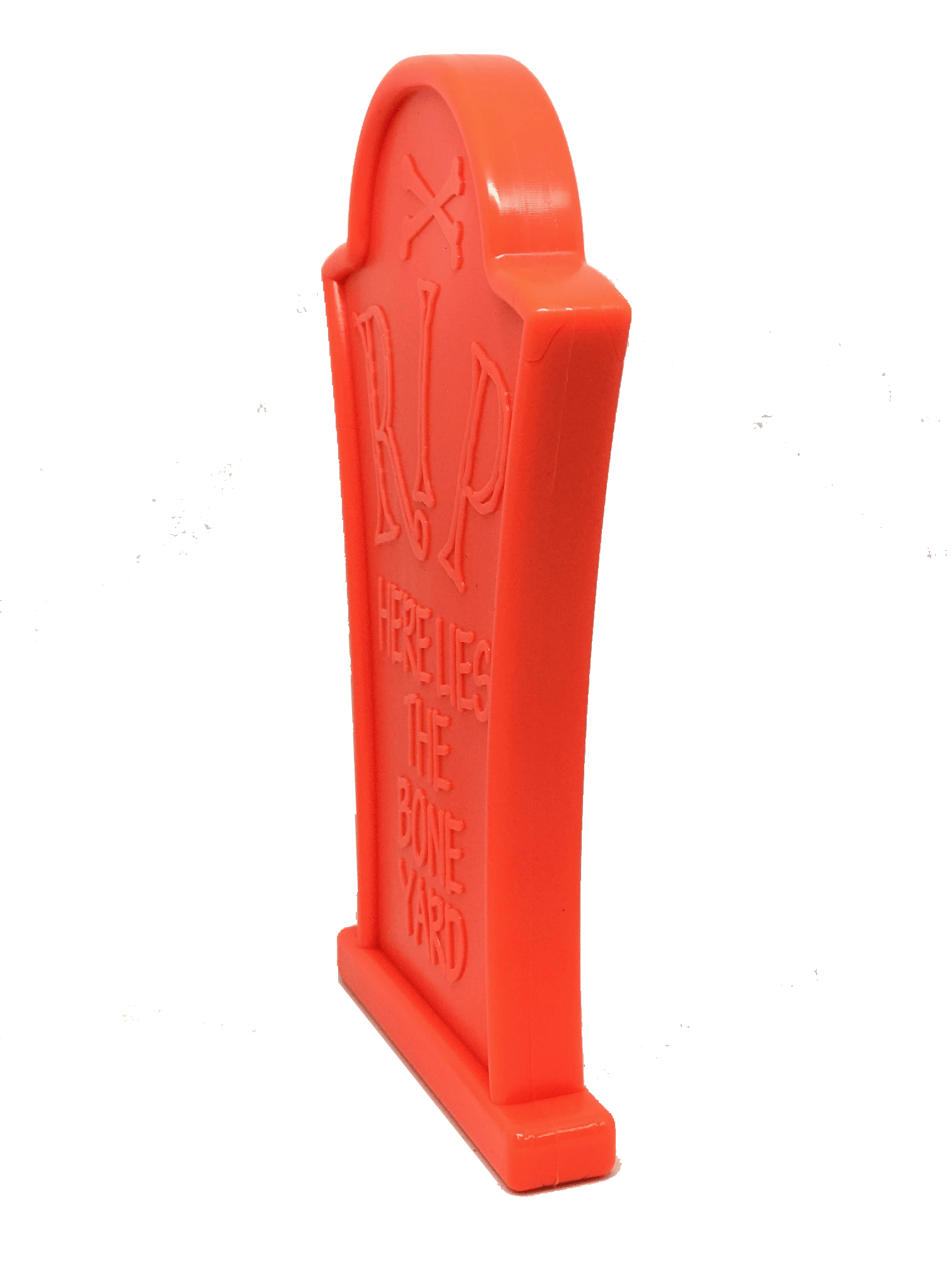 Headstone Ultra Durable Nylon Dog Chew Toy in bright orange for aggressive chewers