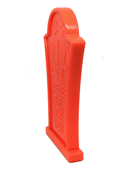 Headstone Ultra Durable Nylon Dog Chew Toy in bright orange for aggressive chewers