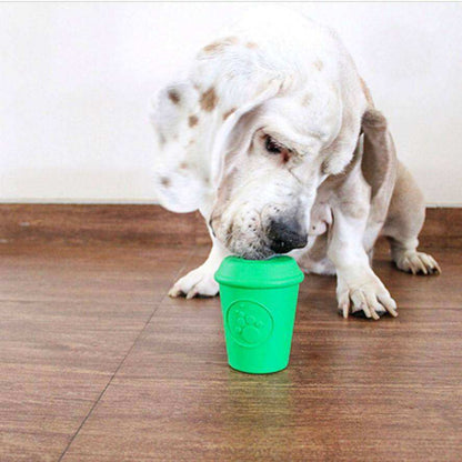 Coffee Cup eDispener Durable Rubber Chew Toy and Dog Treat Dispenser