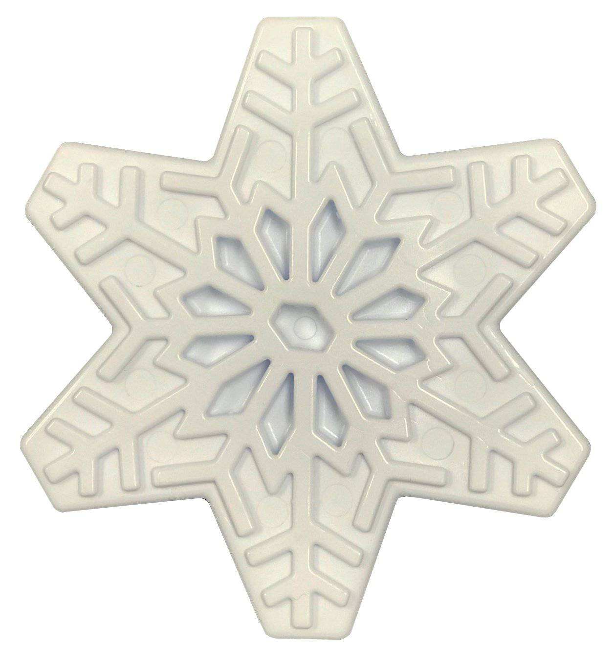 Snowflake Nylon Dog Chew Toy in white, ultra-durable, textured six-armed design for aggressive chewers, USA made and FDA compliant.