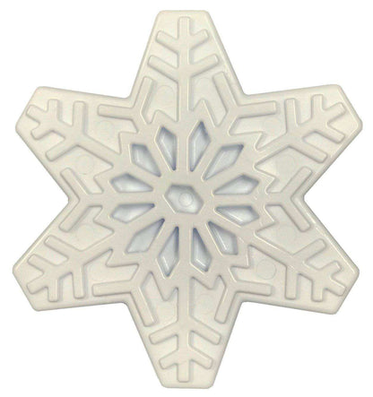 Snowflake Nylon Dog Chew Toy in white, ultra-durable, textured six-armed design for aggressive chewers, USA made and FDA compliant.