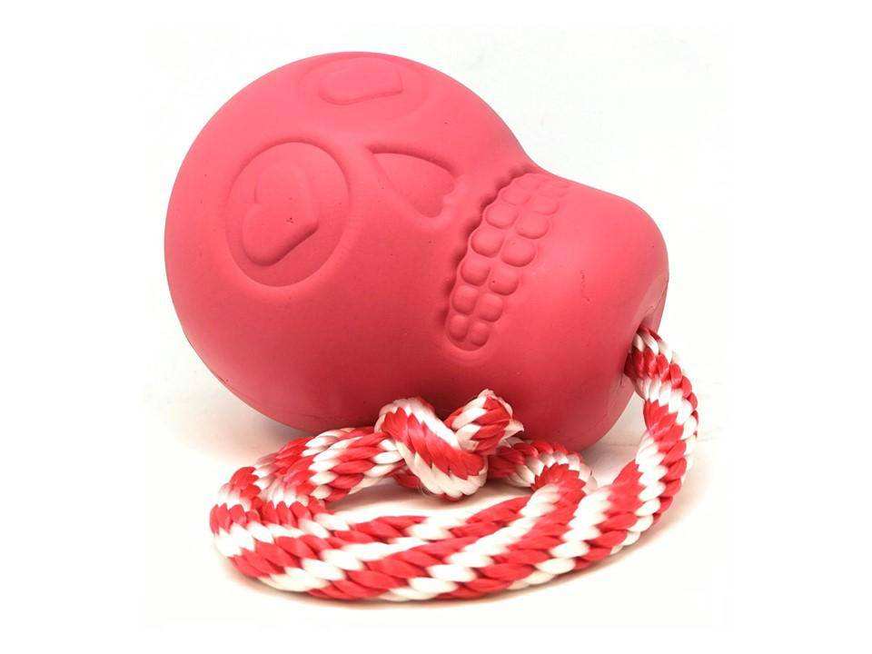 USA-K9 Skull Durable Rubber Chew Toy for Heavy Chewers Treat Dispenser