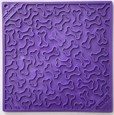 Bones eMat dog lick mat with playful bone texture for anxiety relief and mental stimulation