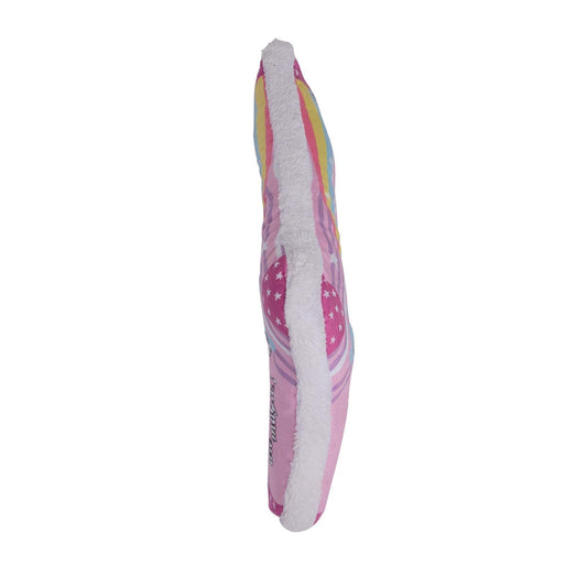 Squeaky sock plush dog toy with unicorn design and built-in squeaker