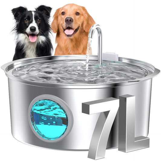 stainless steel pet water dispenser with heating and circulating water