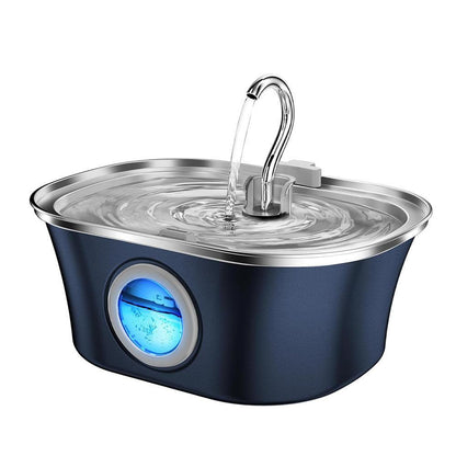 Stainless steel pet water dispenser with automatic circulation and filtration