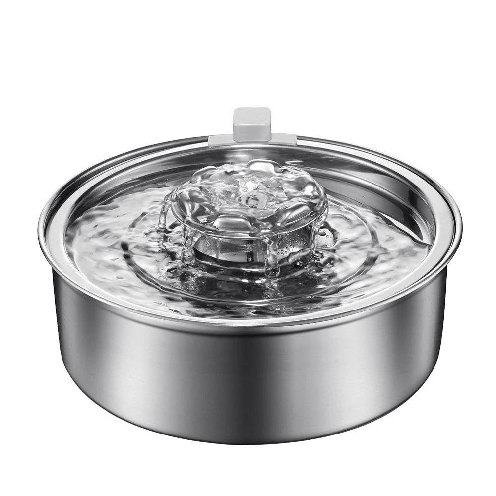 Smart stainless steel water dispenser for cats and dogs with automatic circulation