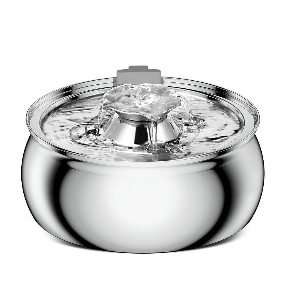 Smart stainless steel water dispenser for cats and dogs with filtration