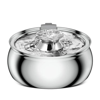 Smart stainless steel water dispenser for cats and dogs with filtration