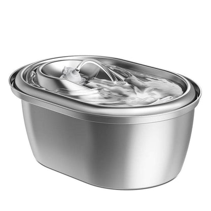 Smart stainless steel water dispenser for cats and dogs with filtration