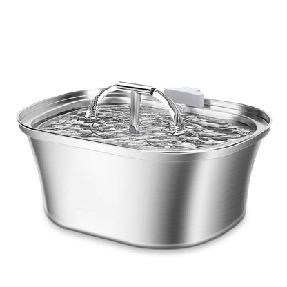 Smart stainless steel water dispenser for cats and dogs with filtration