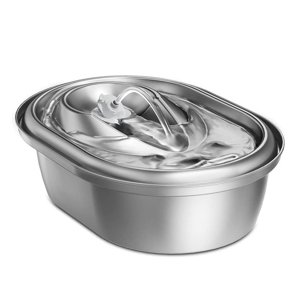 Smart stainless steel water dispenser for cats and dogs with filtration and circulation