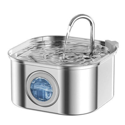 Smart stainless steel pet water dispenser with circulation and filtration
